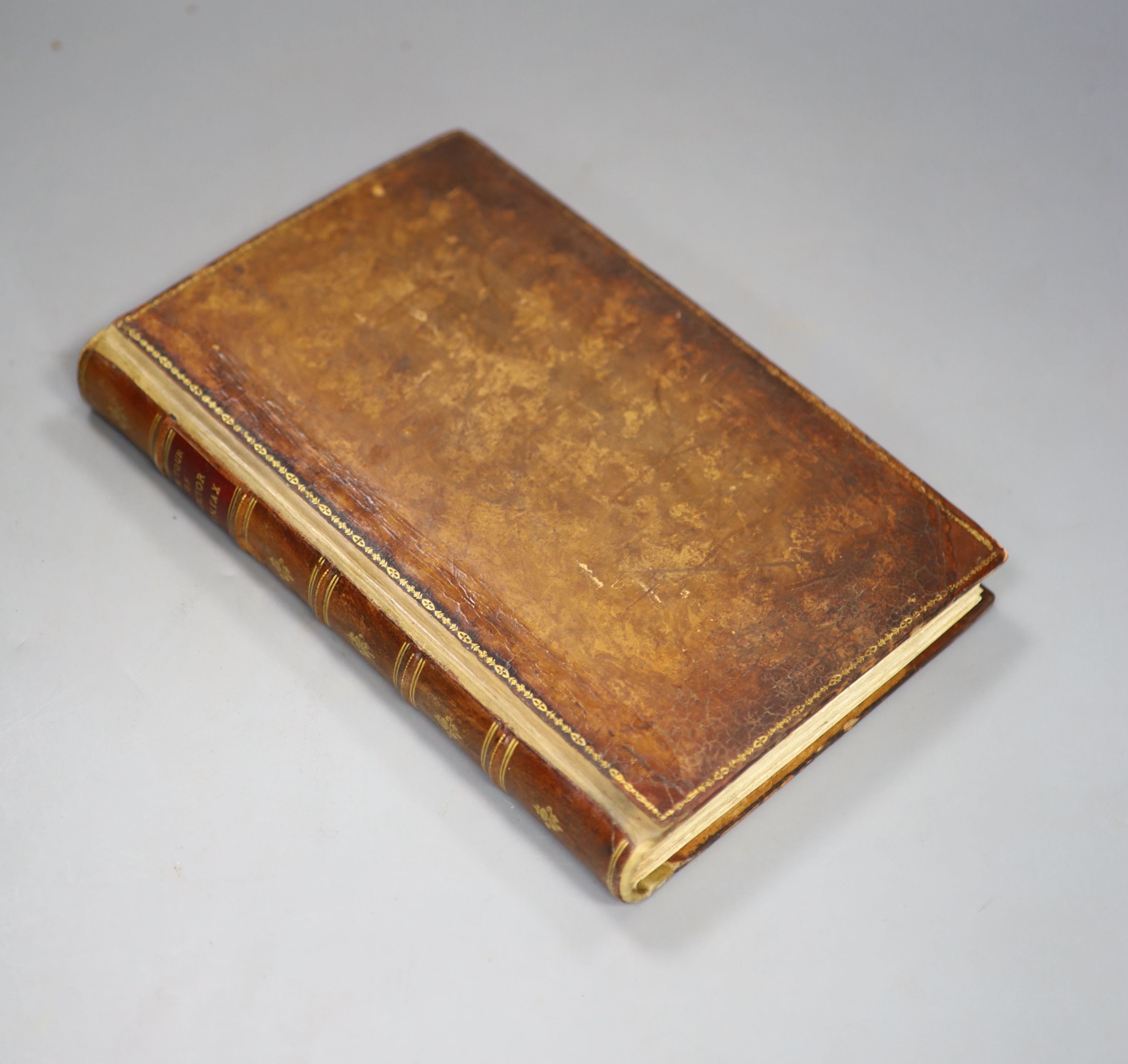 Combe, William - The Tour[s] of Doctor Syntax I Search of [1] the Picturesque, 6th edition, illustrated by Thomas Rowlandson, 8vo, burr calf rebacked, endpapers renewed, with hand-coloured engraved frontis, title and 29